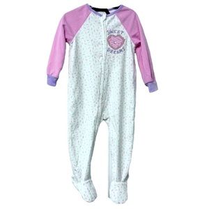 KIDS HEADQUARTERS 🍩 NWOT Fleece Doughnut & Sprinkles Footie Pajamas | 2T